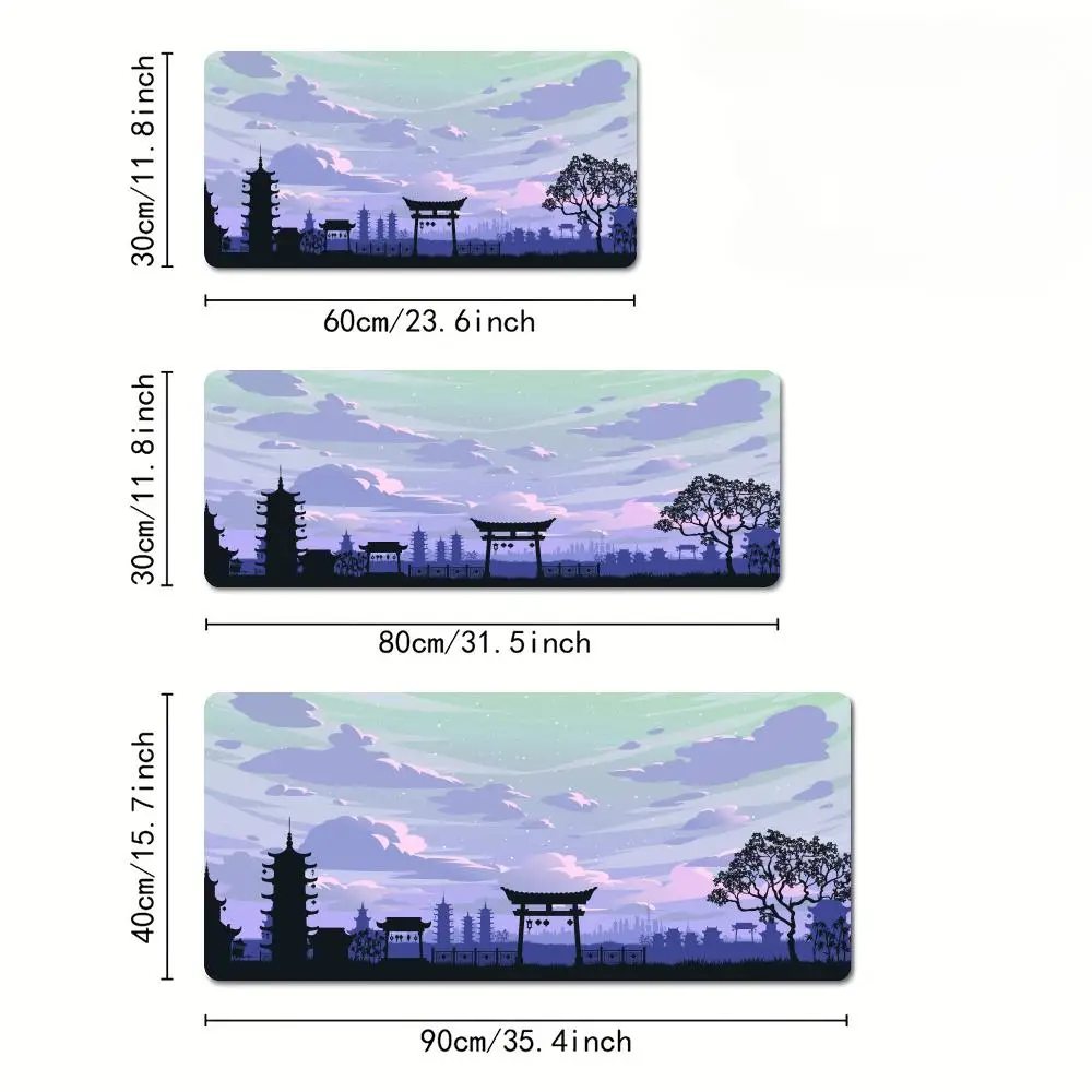핑크 풍경 시리즈 마우스 패드 벚꽃 데스크 매트 게임 매트 고무 미끄럼 방지 베이스 PC 액세서리 키패드 확장형 마우스패드