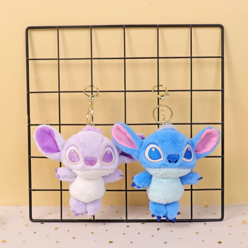 Disney-Porte-clés en peluche Stitch pour filles, jouet en peluche Kawaii, pendentif de sac en peluche mignon, joli cadeau d'anniversaire, CAN o & Stitch Butter Angel