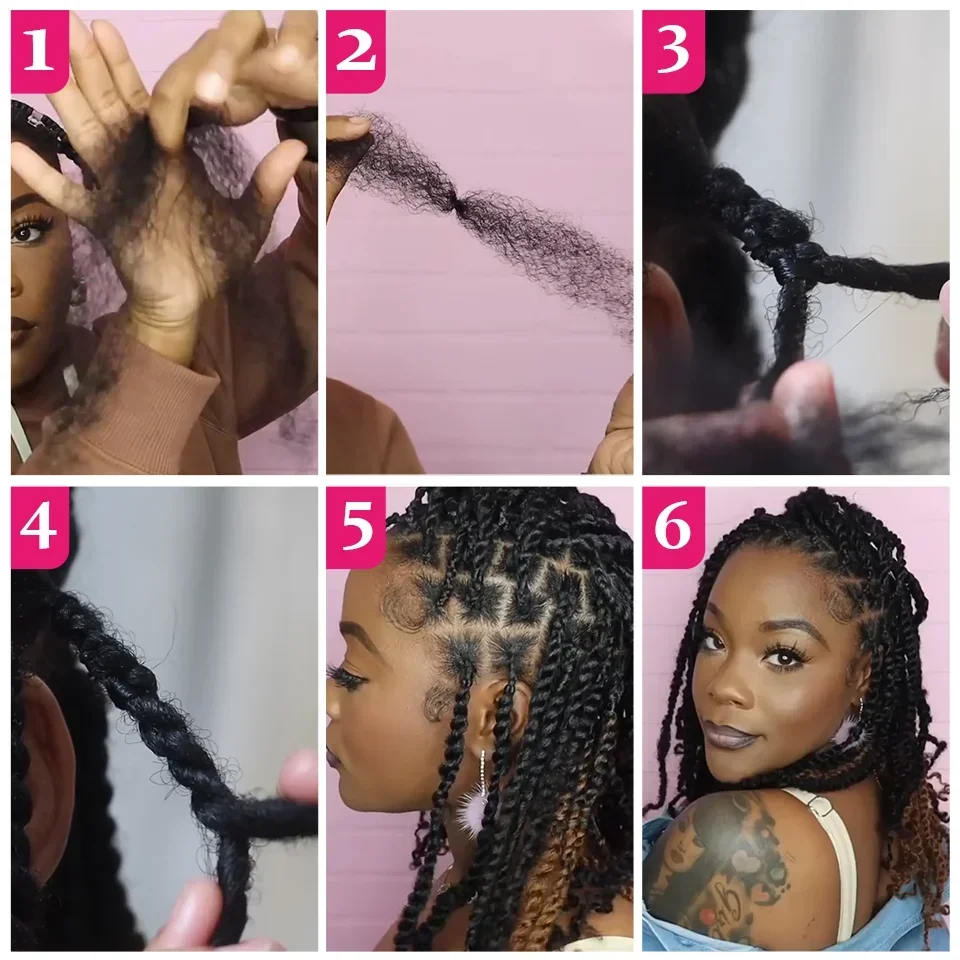 Afro kinky Bulk For Braiding Dreadlock Hair Extensions 1 Bundle 50gram QVR Two Colors Afro Kinky Bulk Remy Hair For Braiding