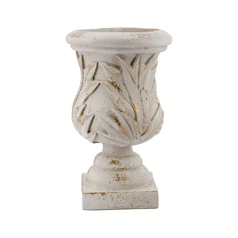 

Oxide Urn Planter Multiple Sizes Available Antique White And Gold Finish Car