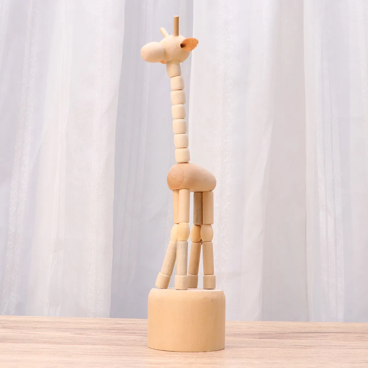

2Pcs Wooden Animal Giraffe Dinosaur Unfinished DIY Painting Craft Set Educational Drawing Creative Kids Desktop Ornament Art