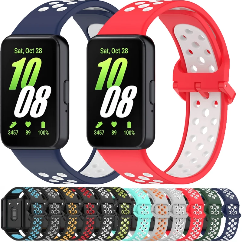 Silikonarmband für Samsung Galaxy Fit 3 Sport, bequemer, atmungsaktiver Armbandgürtel für Samsung Galaxy Fit 3, austauschbares Armband