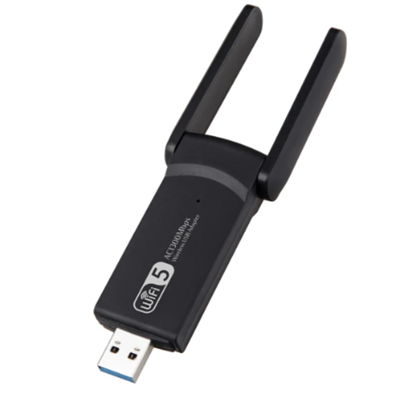 2,4g 5,8g USB 3,0 Dualband Wireless LAN Adapter Kunststoff Antenne Wifi Empfänger für Desktop Laptop Wireless LAN Adapter