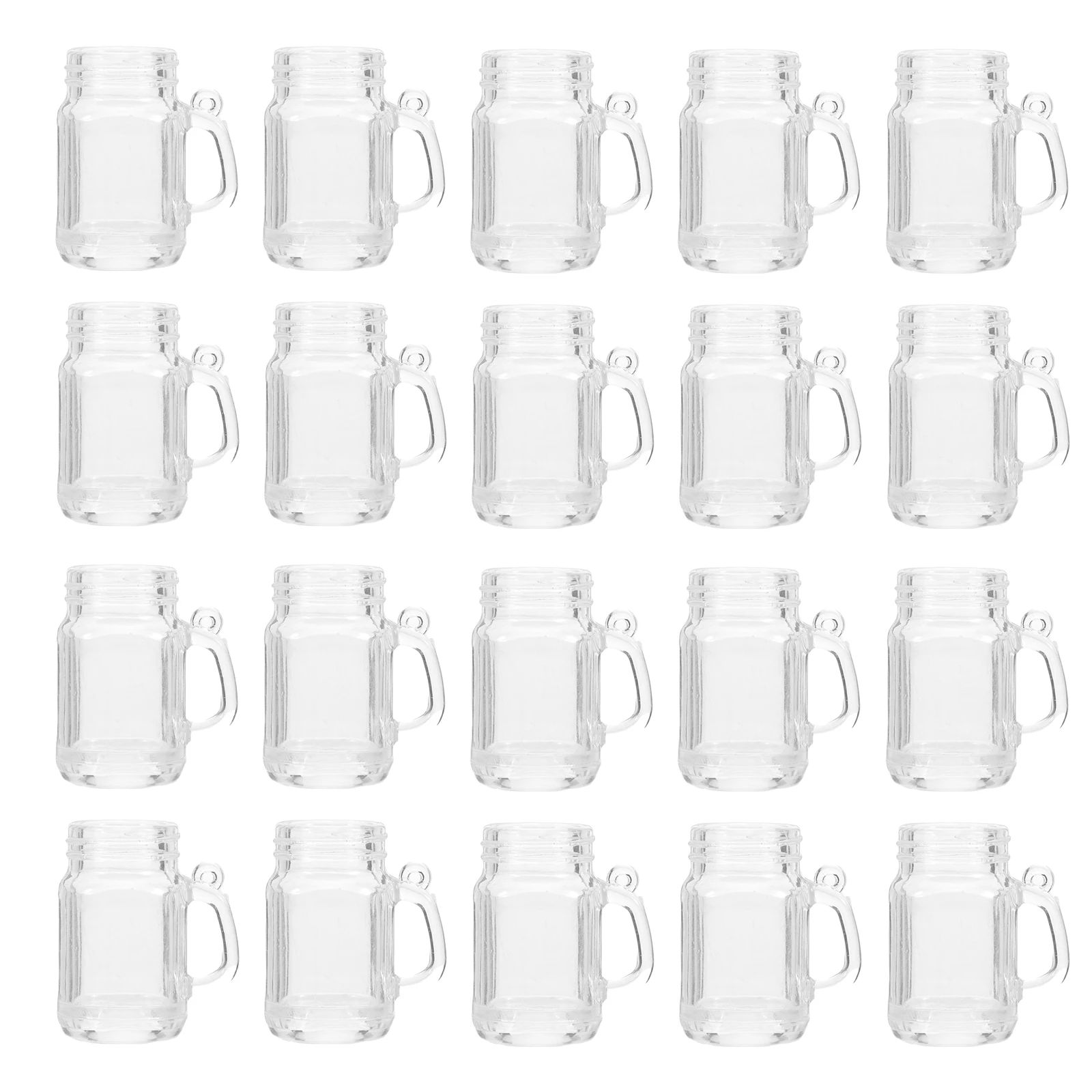 

20 Sets DIY Mini Milk Tea Cup Coffee Cups Crafts Key Chain Plastic Dollhouse Miniature