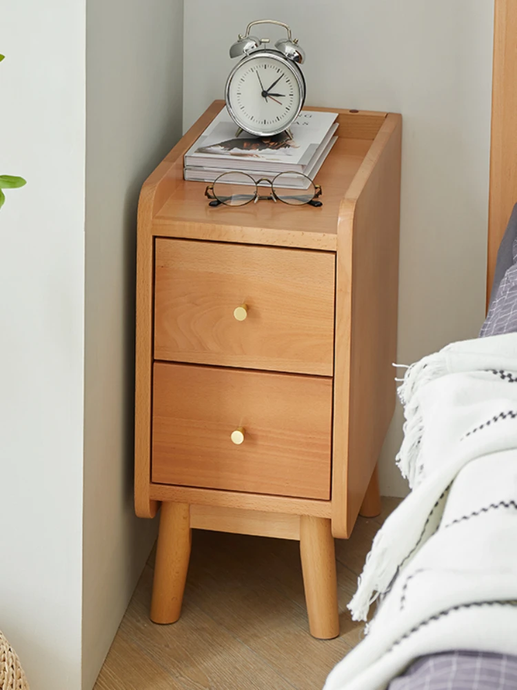 YY Small Bedside Storage Cabinet Nordic Bedroom Bedside Super Narrow Cabinet