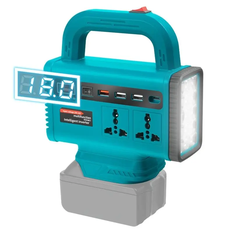 

A93E-150W Portable Power Inverter For 18V Battery DC 18V To AC 110V 220V Converter Outdoor Camping Emergency Light