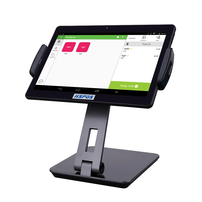 Tableta con pantalla táctil capacitiva de 10 pulgadas, caja registradora Pos, sistema Android, soporte para ejecutar Software Restarant, alta