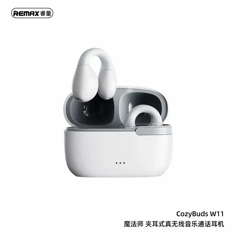 REMAX Enchanter CozyBuds W11 - Cuffie True Wireless Clip-on con Bluetooth 5.3, connessione rapida e basso consumo energetico
