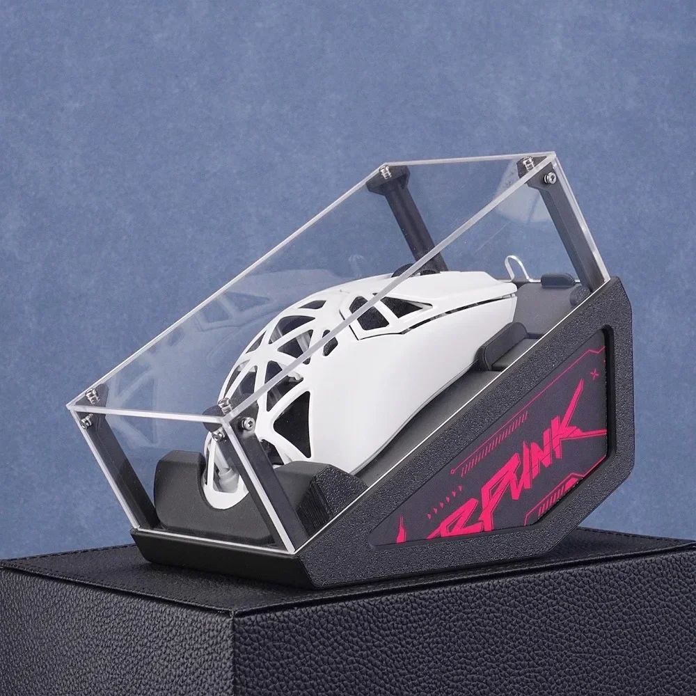 3D Printing Mouse Display Box Dustproof Storage Transparent Acrylic Gaming E-sports Mouse Table Desktop Display Box Ornaments