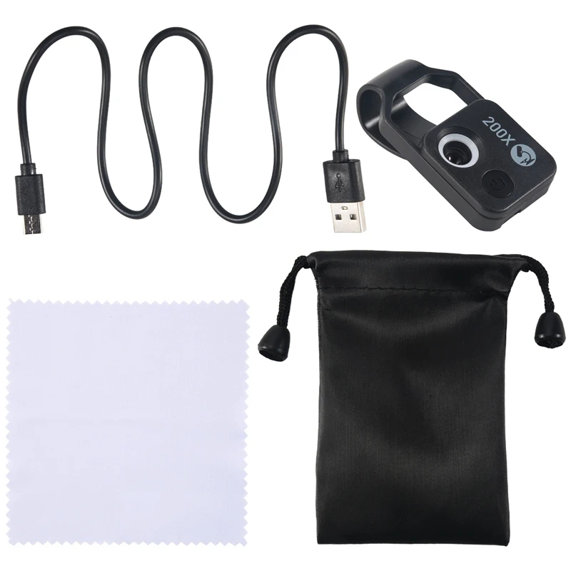 HOT 200X Cell Phone Microscope with Window Microscope, with Light/Universal Clip