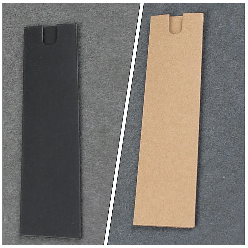 

40pcs Kraft Paper Pouch Smooth Window Protective Storage Bag For Office School Gift Case Pen Holder Pen Sleeve Organizer Tubes