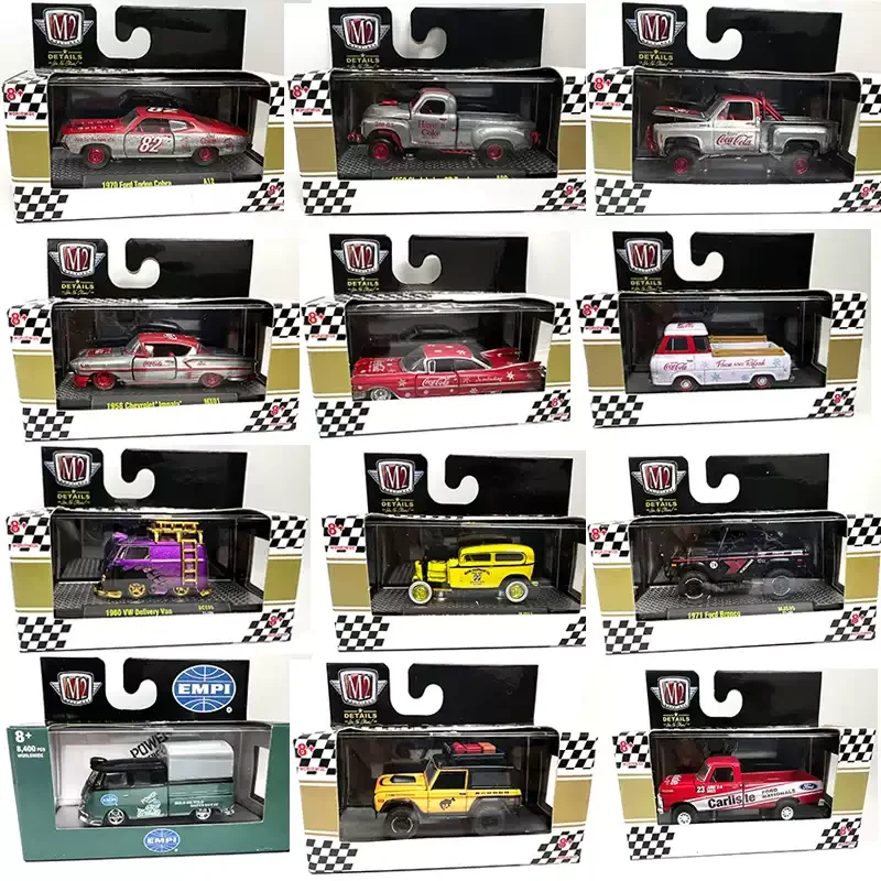SALE3 M2 Machines 1:64 1974 Datsun Ford Mustang Dodge Charger VW Beetle diecast alloy car model Children's toys and gifts