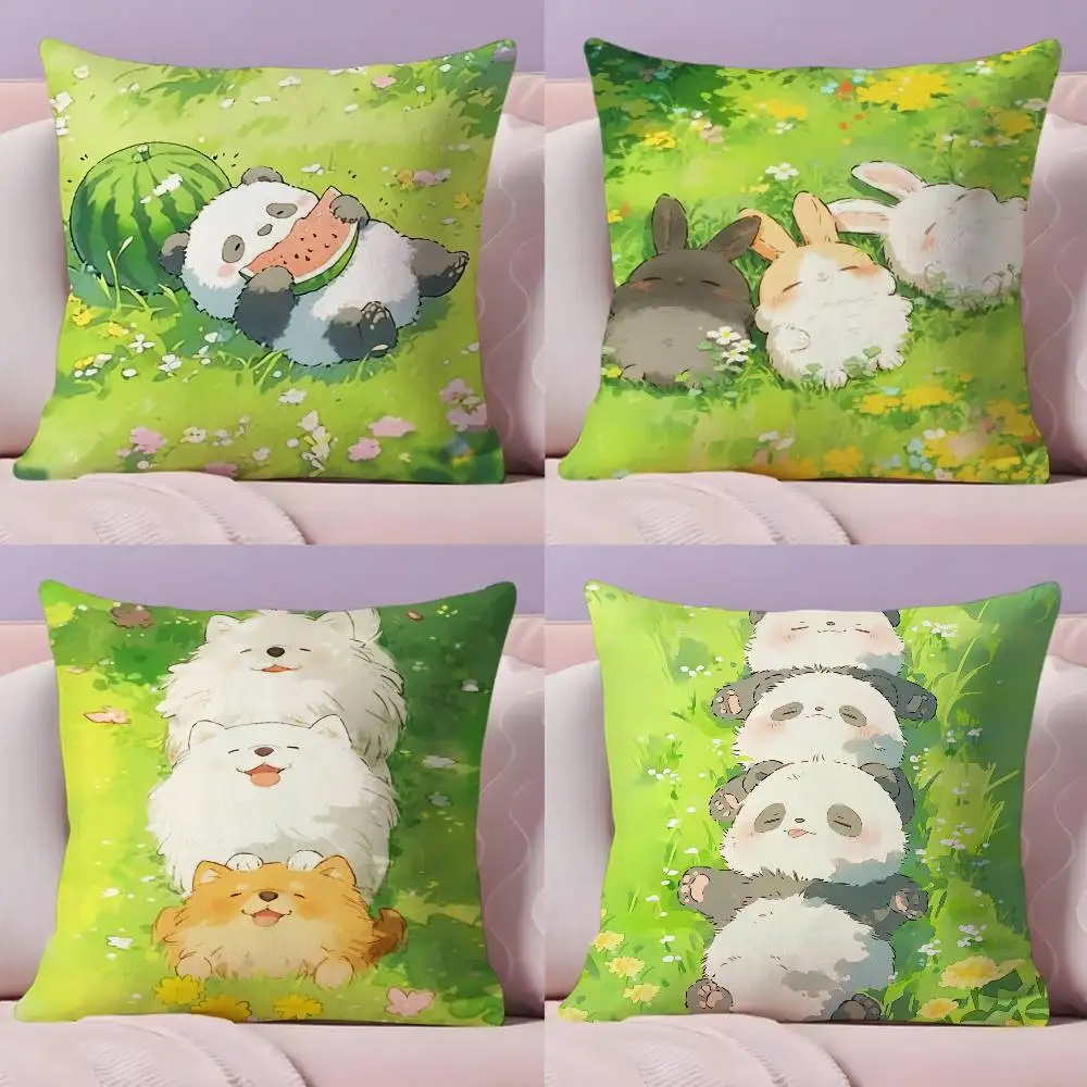 

Cute hand-drawn panda Pillow Case Pillowcase Ultra Soft Skin Friendly Fabric Cloud Like Comfort & Concealed Zipper