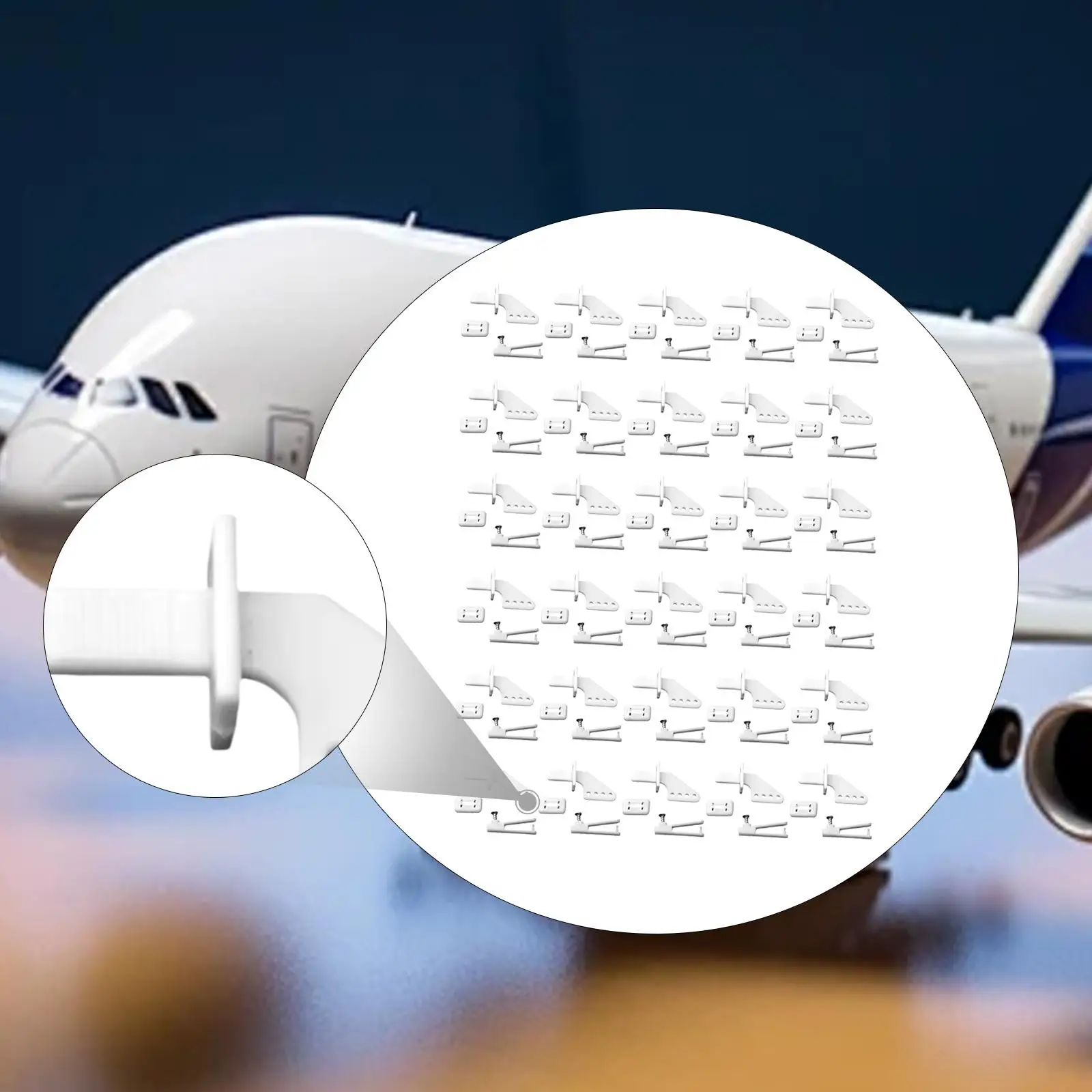 30Pcs Control Horns Kits DIY Parts Aileron Easy Assembly 3.19 inch Repair Compact Rudder Angles with Clevis and Screws Four Hole