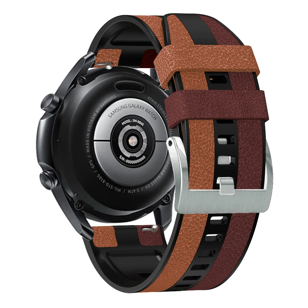 Leather Silicone Strap 22mm Watchbands For Xiaomi Mi Watch S1 Pro /S1 Active Color 2 /Mi Watch S2 46mm 42mm Belt Bracelet Correa