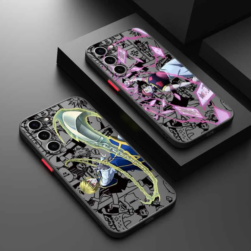 Handsome HUNTER×HUNTER Cover For Samsung S25 S24 S23 S22 S21 S20 S10 Ultra Plus Frosted Translucent Funda Silicone Phone Case