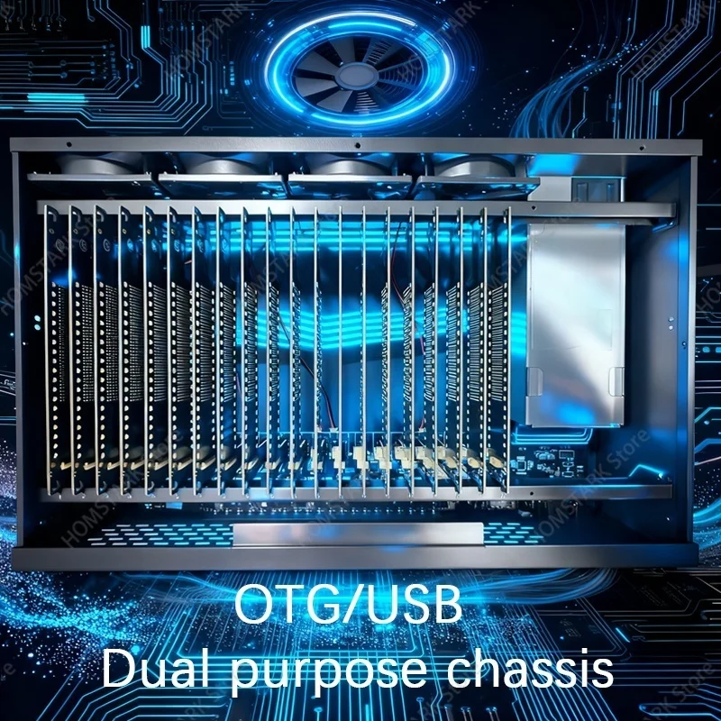 20‑Slots Android Smartphone Chassis, Motherboard Host Box for Phone‑Farm Multi‑Device Unified‑Management Equipment Accessory