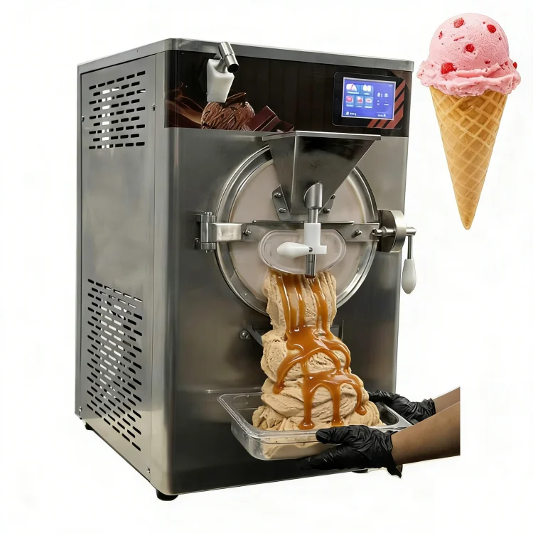 

Cheap Commercial Automatic Soft Ice Cream Maker Stainless Steel 220V New High Productivity