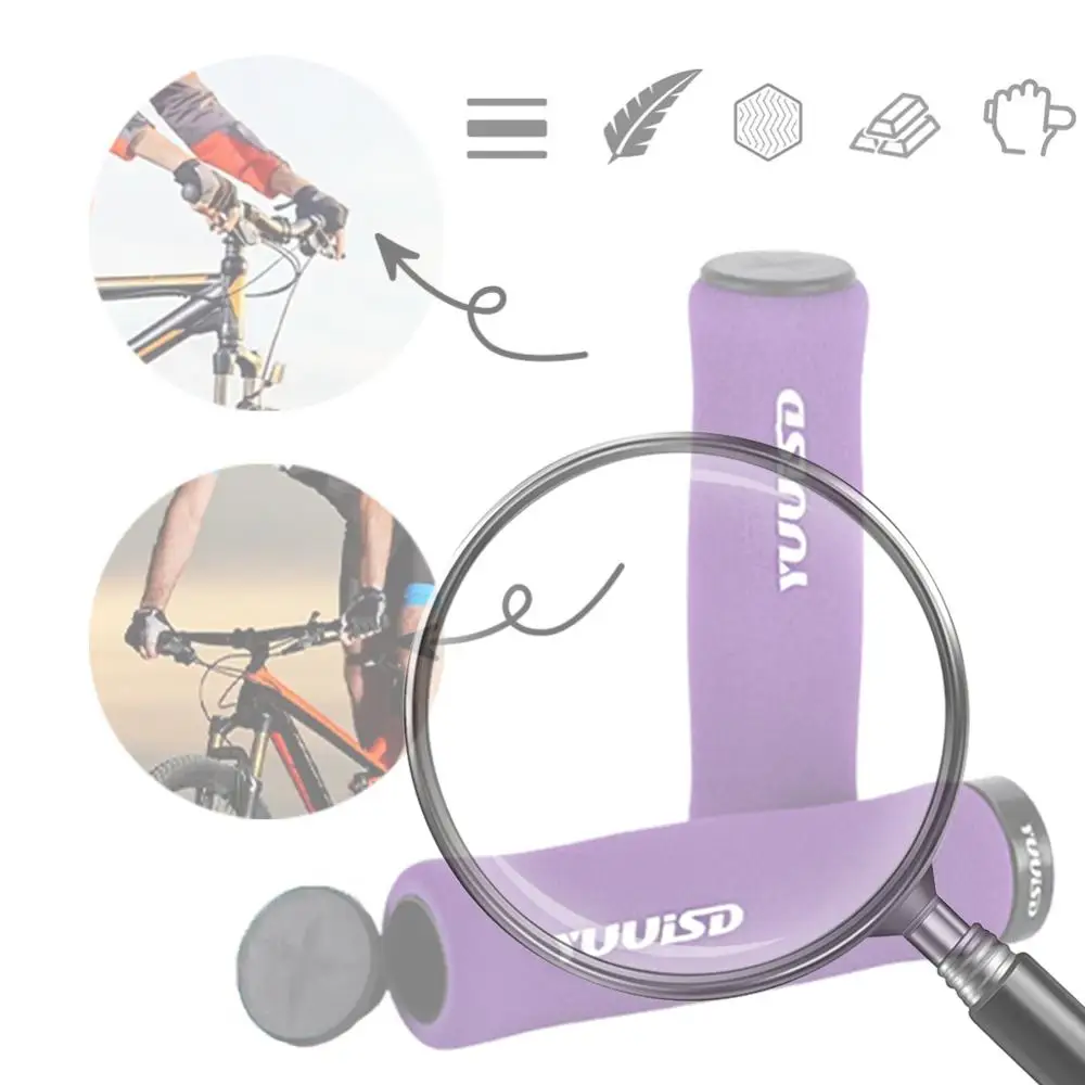 

Рукоятки для велосипедного руля, противоскользящие, для горного велосипеда, губчатые, эргономичные, мягкие, чехлы для руля, аксессуары для велосипеда