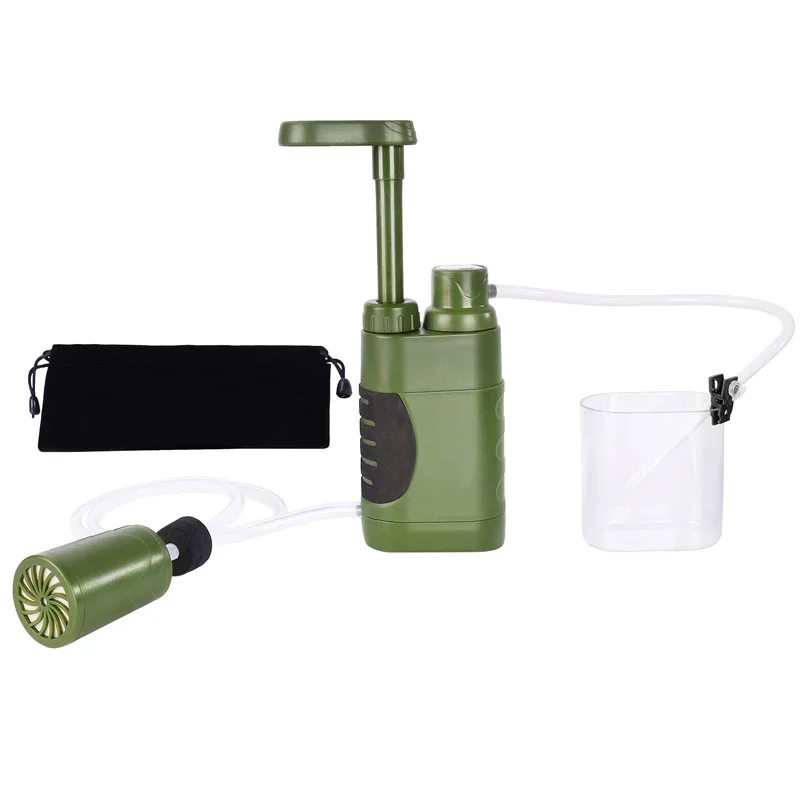 

Portable High-Efficiency Water Purifier Pump with 0.01 Micron Filter Lightweight Camping Water Filter System Emergency Supplies