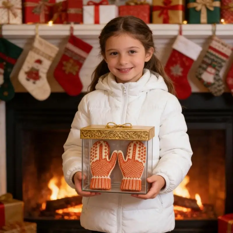 

Модные вязаные перчатки с игривым скрытым дизайном, обеспечивающие тепло и гибкость для модных людей в холодной одежде Y08E