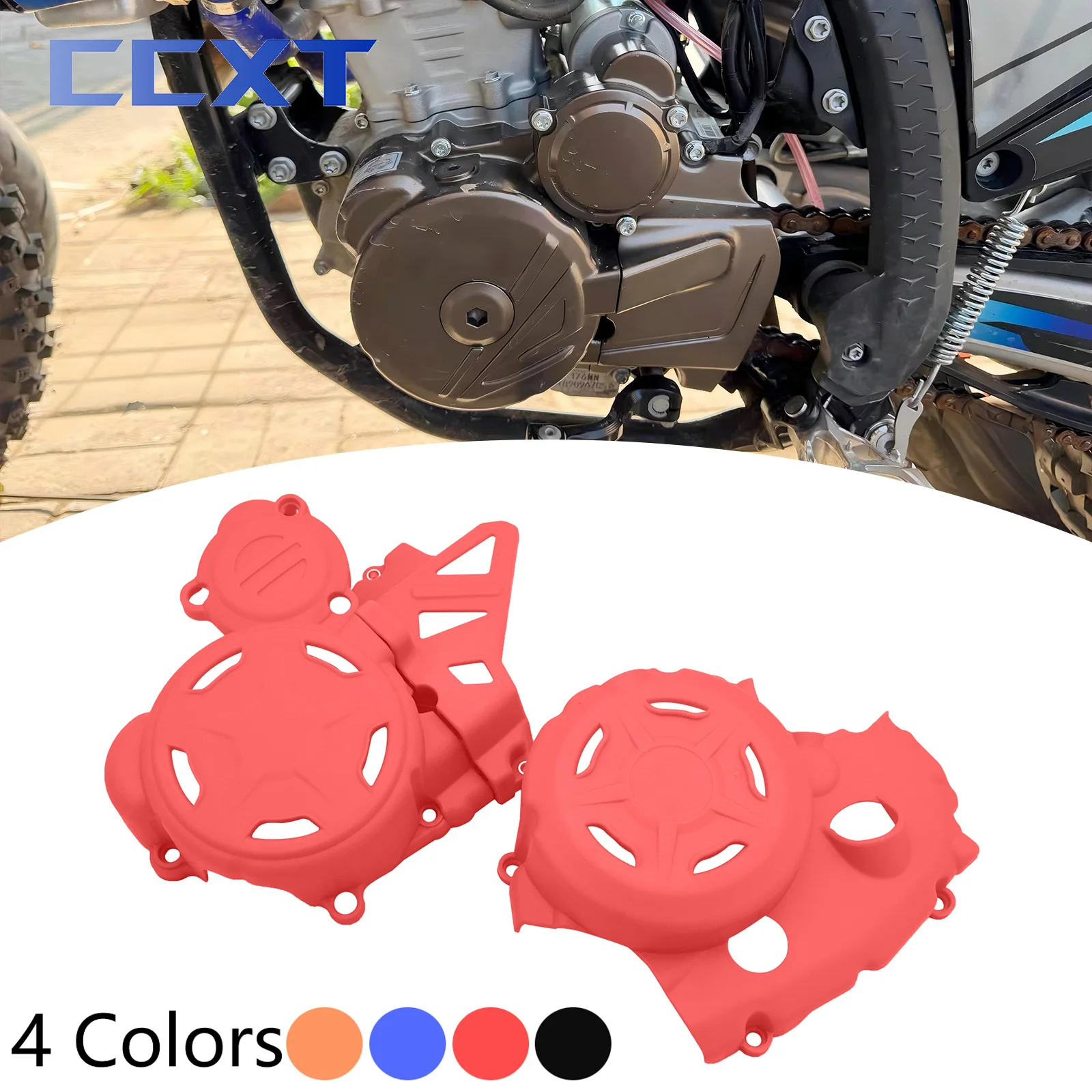 ل Loncin YB300H LC176FMN محرك دراجة نارية محرك مخلب الحرس غطاء مضخة المياه الإشعال حامي ل KEWS K23 K16 HJ S6 S7