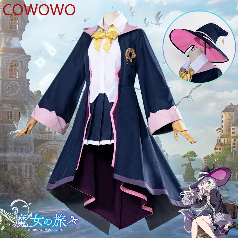 COWOWO Anime Wandering Witch: The Journey of Elaina Cosplay Elaina Cosplay Costume Anime Majo No Tabitabi Cos Elaina Cosplay Wig