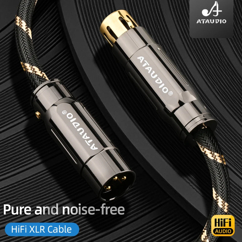 One Pair XLR Cable Pure Copper Balanced Audio Cable Male to Female 3Pin Plug for Microphone Mixer Audiophile XLR Cord