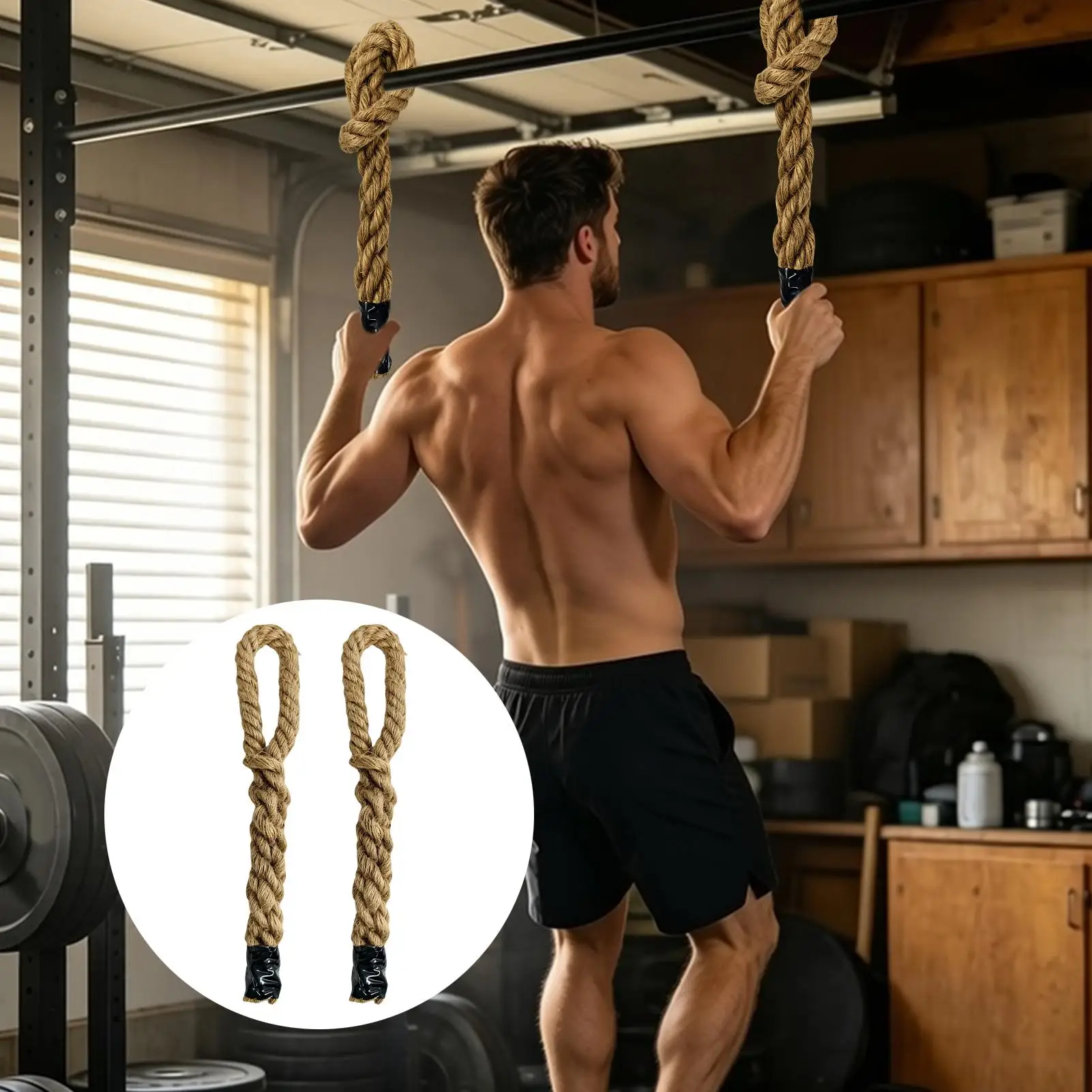Pull Up Rope Grips 2pcs Heavy Duty Reusable Arm Strength Trainer Pull Up Assist Equipment For Home Gym Workout Fitness Training