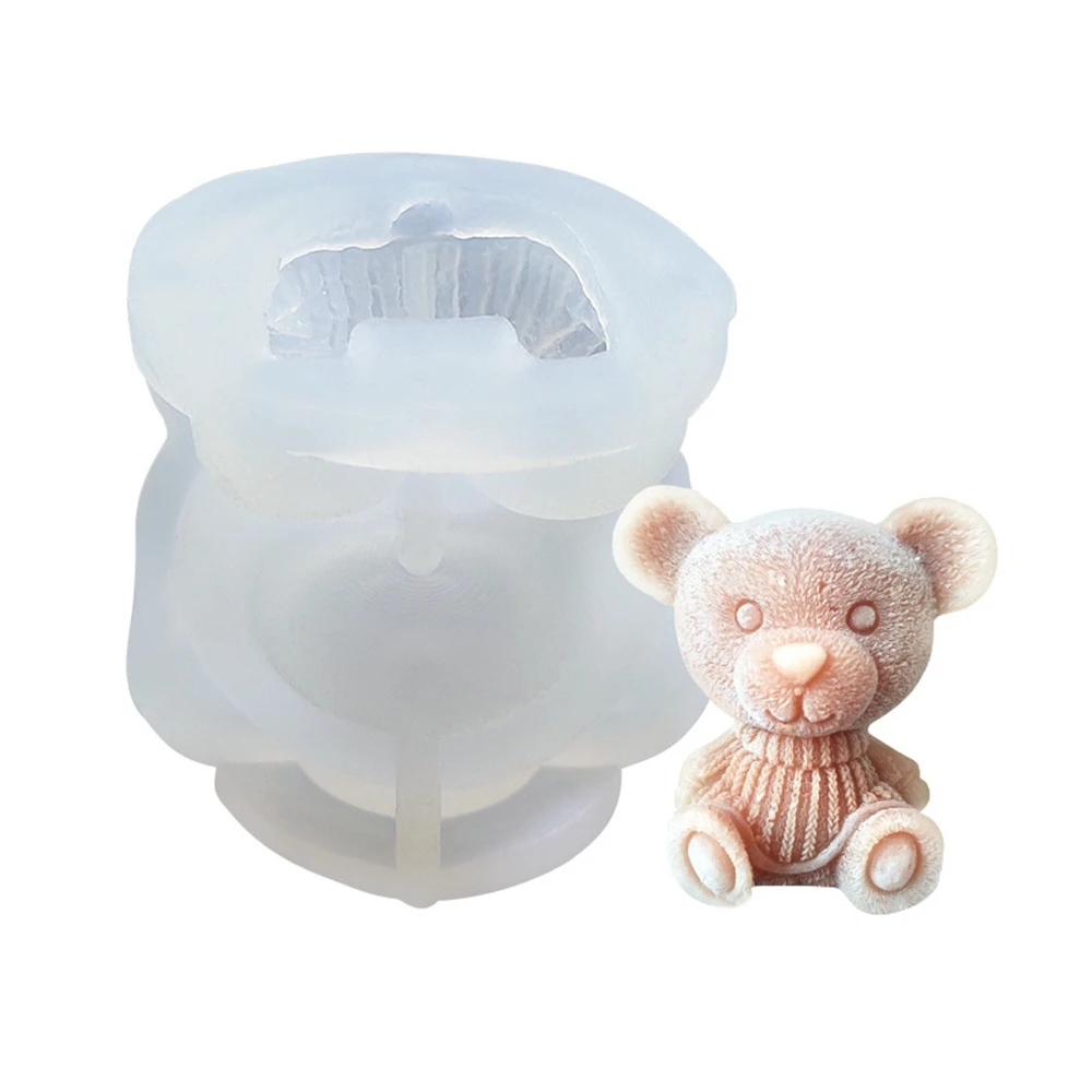 

Little Bear Ice Mold DIY Internet Celebrity Ice Bear Ice Candle Silicone Mold Scented Making Tools 3D DIY Handmade Fragrance