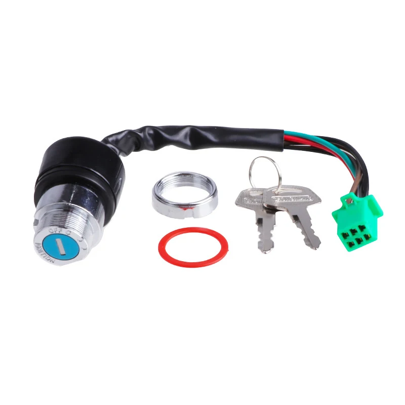 

Key Ignition Switch For 50CC 70CC 90CC 110CC 125CC Chinese ATV Quad Dirt Bikes Go Kartsh Bike 6 wire GN125 Line lock key