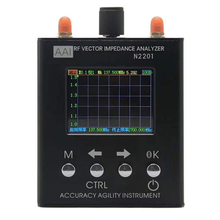 N2201SS UV RF Vector Impedance ANT SWR Antenna Analyzer Meter Tester 35MHz - 2700MHZ  with Power Measuring Function