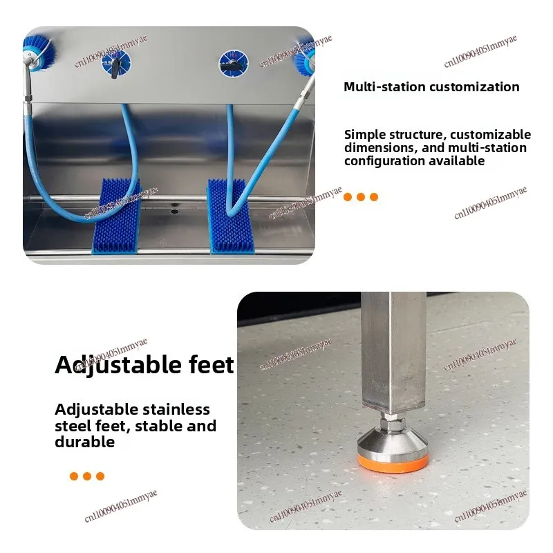 Stainless Steel Shoe Washing Machine Food Factory Dust-free Workshop Polisher Rain Boot Cleaning and Disinfection Equipment