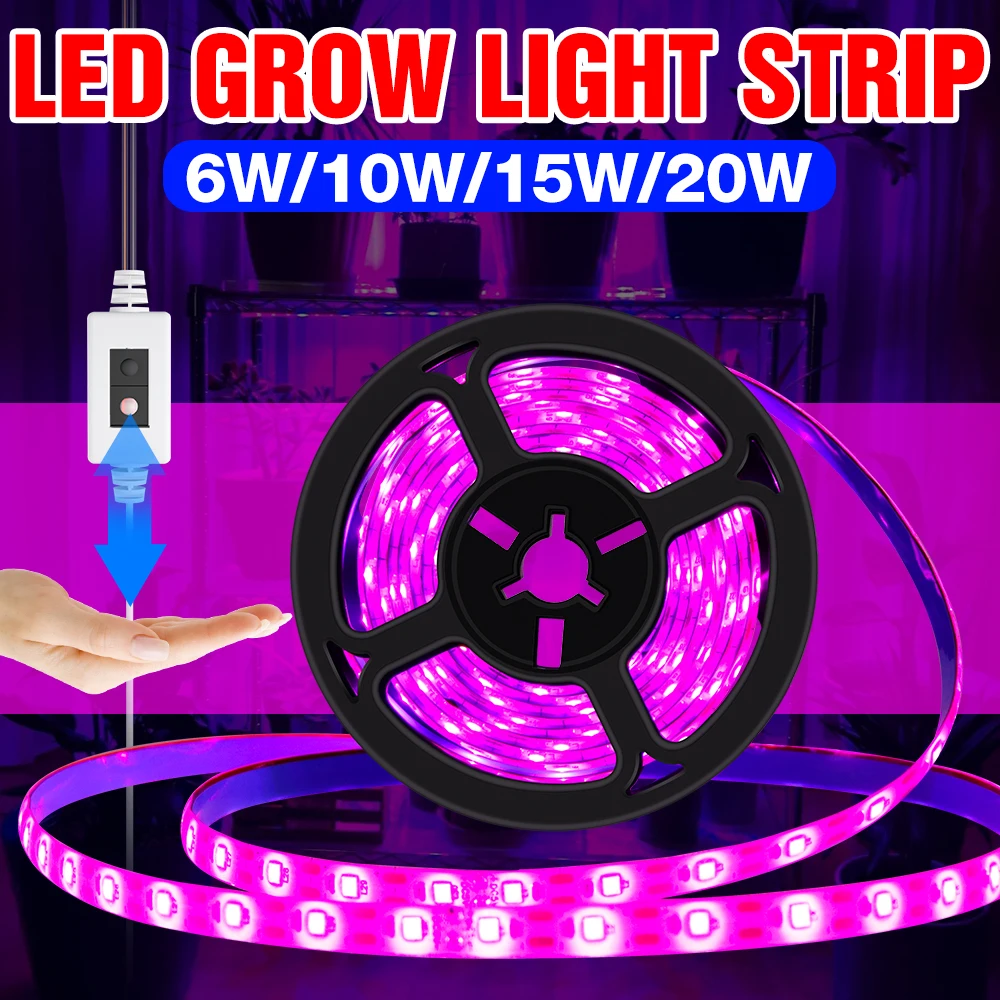 

LED Phyto Lamp Full Spectrum Hydroponics Plant Grow Light Led 5V Greenhouse Plant Seeds Growth Tent Lamp 50cm 1m 2m 3m Led Strip