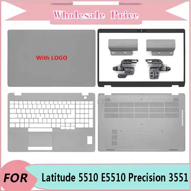 

New For Latitude 5510 E5510 Precision 3551 Laptop LCD Back Cover Front Bezel Upper Palmrest Bottom Case Keyboard Hinges