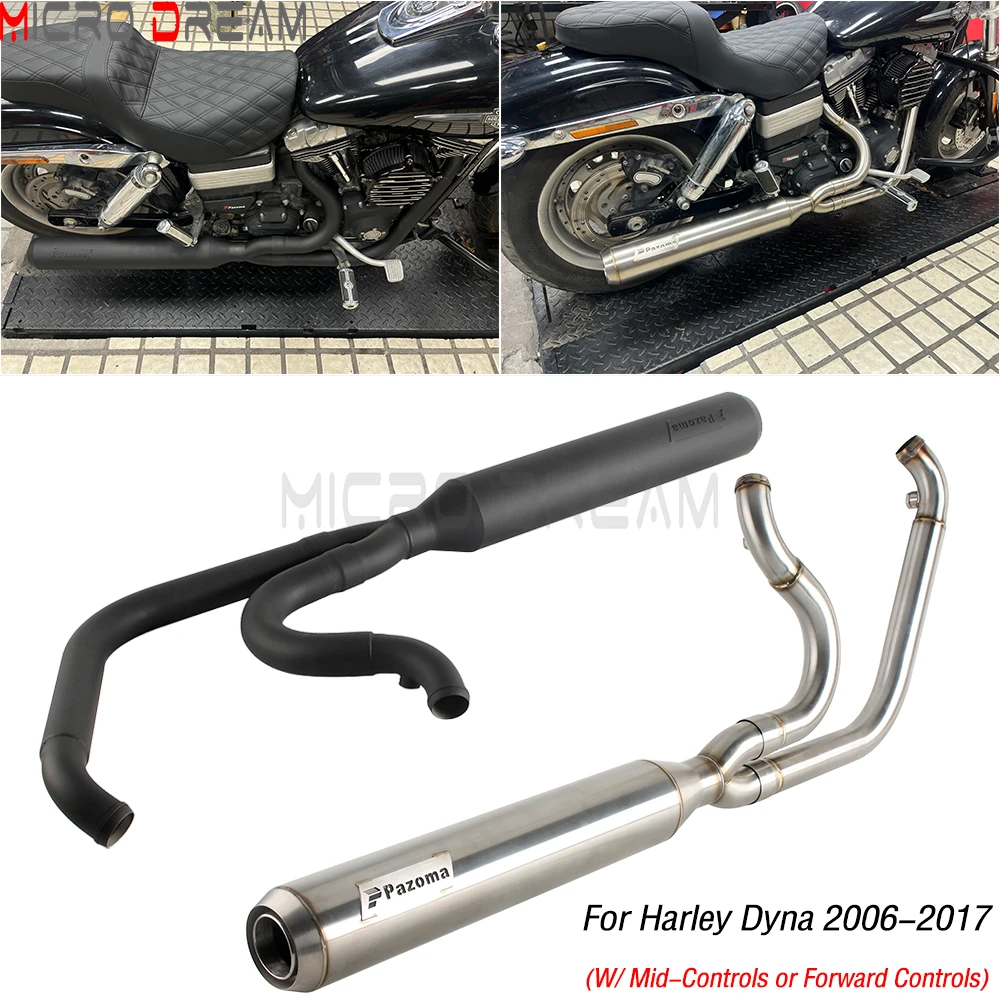 

Для мотоциклов Harley Dyna 2006-2017 Low Rider Street Fat Bob FXDB FXDF Super Wide Glide: выхлопные трубы, выхлопные системы, глушители