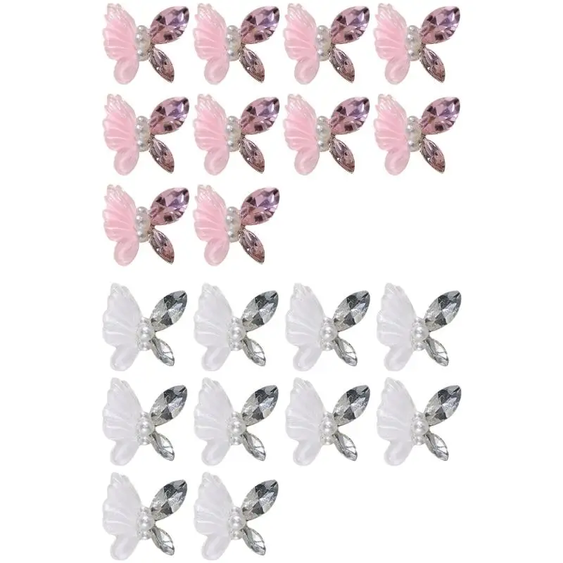 

10x/Pack Butterfly Nails Art Resin Butterfly for Acrylic Nails Jewelry Nails Art Decoration