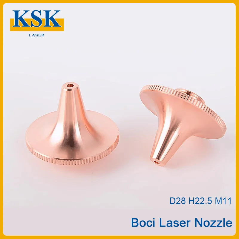 KSK Boci Laser Cutting Nozzle D28 H22.5 M11 High Power High Speed Beveling Long Nozzles For Fiber Laser Cutter Machine