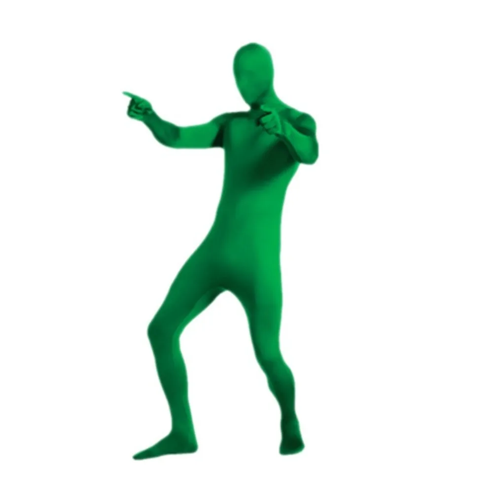 بذلة غير مرئية بالشاشة الخضراء للبالغين |   زي الرجل الأسود (هالوين التنكري، بدلة مفاتيح كروما)