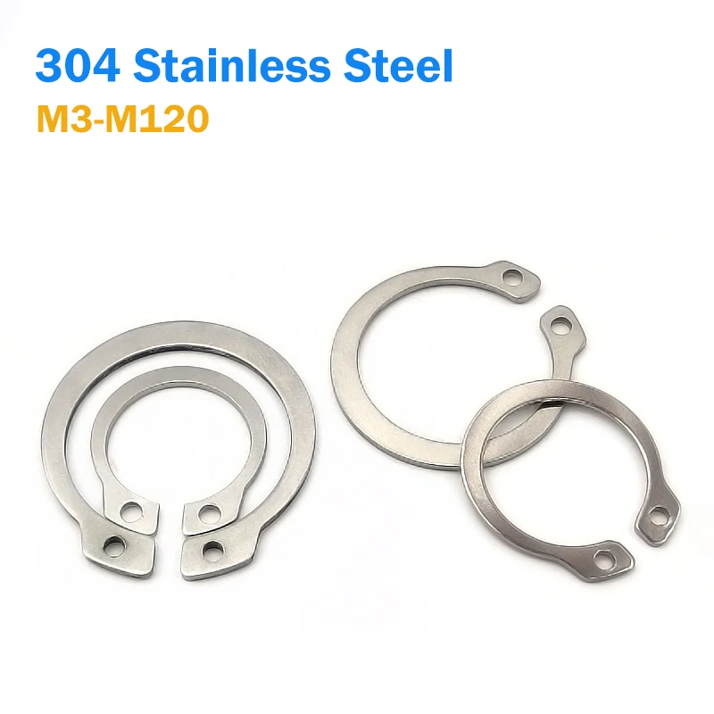 M3 M4 M5 M6 M7 M8 M9 M10 M11 M12 M13 M14-M120 المفاجئة حلقة قفل المفاجئة رين طوق غسالة 304 الفولاذ المقاوم للصدأ C نوع إحكام خارجي