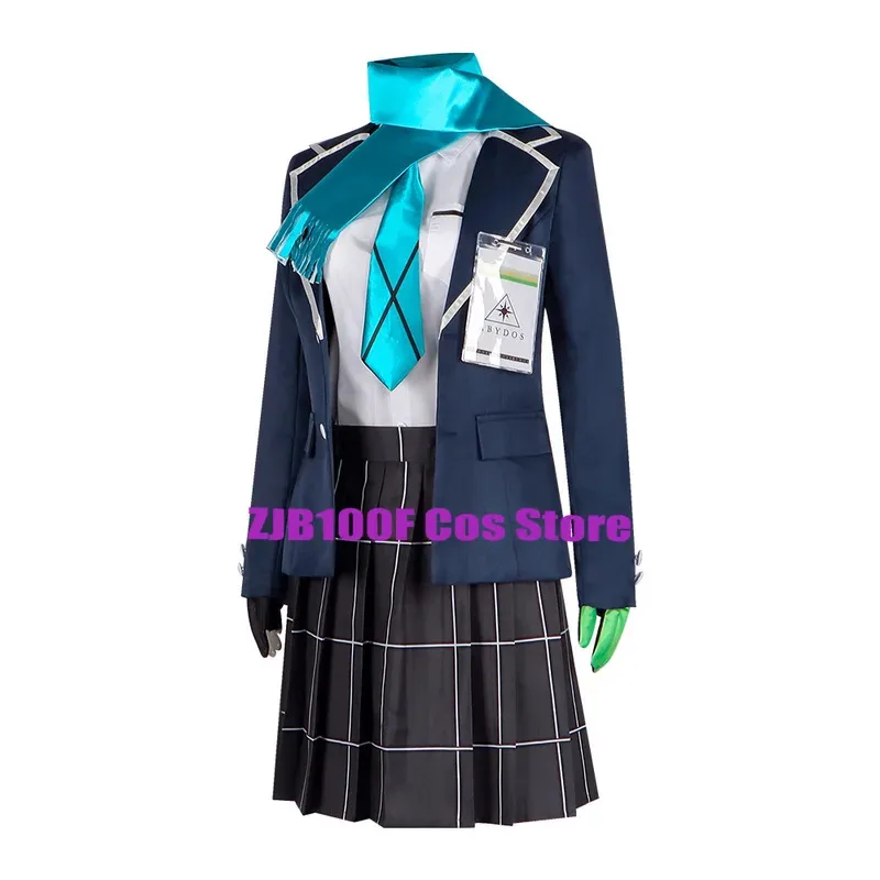 Sunaokami Shiroko Cosplay Anime Blue Archive Costume School JK Uniform Wig Headwear Ear Set Halloween Party Outfit for Women