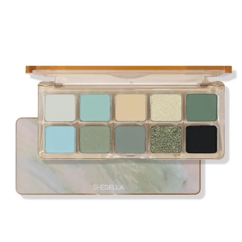 Sitiya Spring Ten colori Ombretto a bassa saturazione Fine Shimmer Blu Rosa Tavolozza completa Toni terrestri convenienti