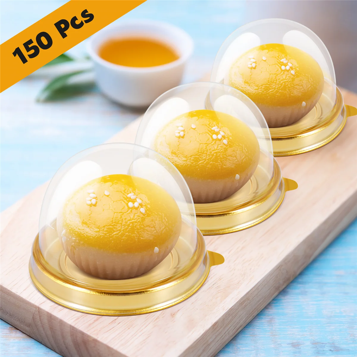 BFYL-150 Pz Mini Scatole per cupcake in plastica trasparente Muffin Pod Cupola Contenitore per muffin Contenitore per torta Contenitore per cupcake individuale Contenitore per dessert