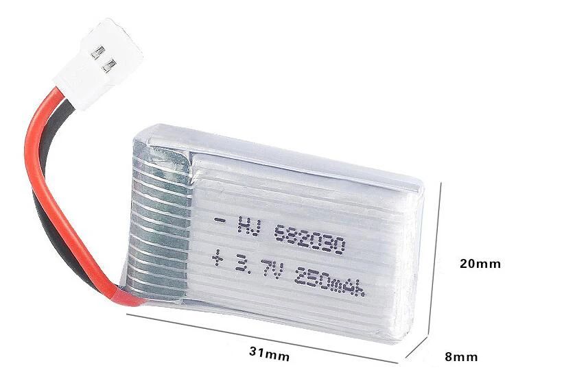 Akumulator Lipo 3,7 V 250 mAh i ładowarka do Syma X11C MJX X701 U830 FY310 RC Drone części zamienne682030 Akumulator 3,7 V