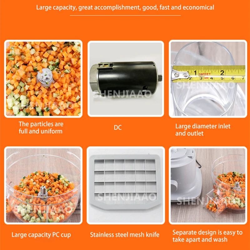 Máquina de corte elétrico para frutas e legumes, multifuncional, fatiador de cenoura, fatiador de pepino e batata, melancia com 5 lâminas, comercial