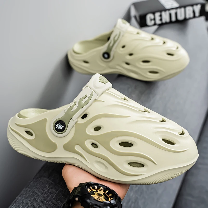 

Men's and Women's Closed-Toe Slippers for Summer, Non-Slip Men's Sports Thick-Soled Beach Sandals