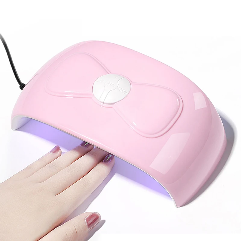 

LULAA Integrated USB Bowknot UV LED Lamp Nail Gel Polish Drying Lamp 54W Nail Phototherapy Machine Manicure Tool Salon Equipment