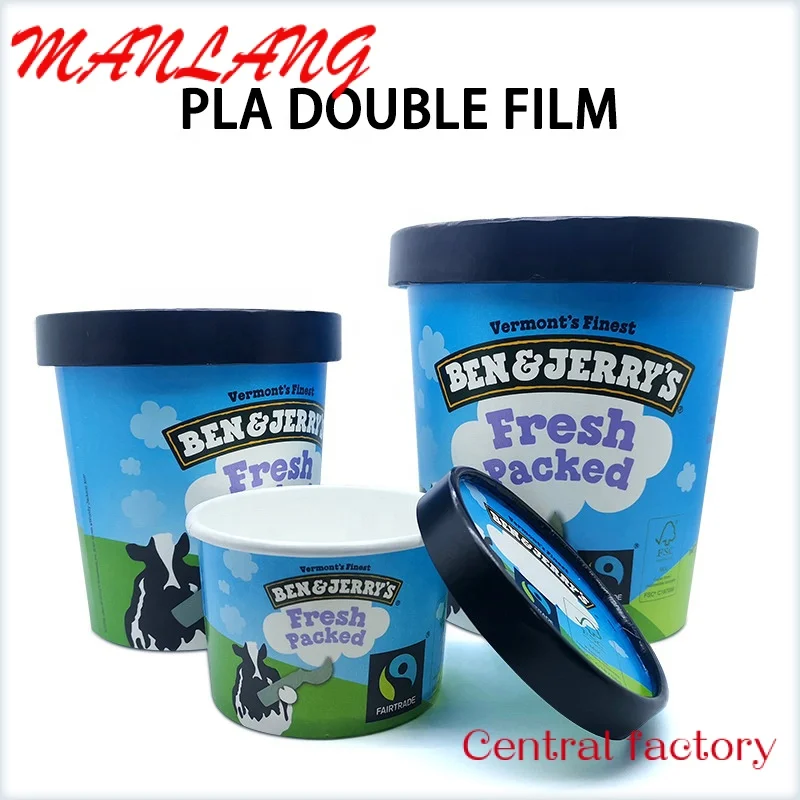 Custom  Factory Supply Disposable Ice Cup 16 oz Paper bowl for Ice