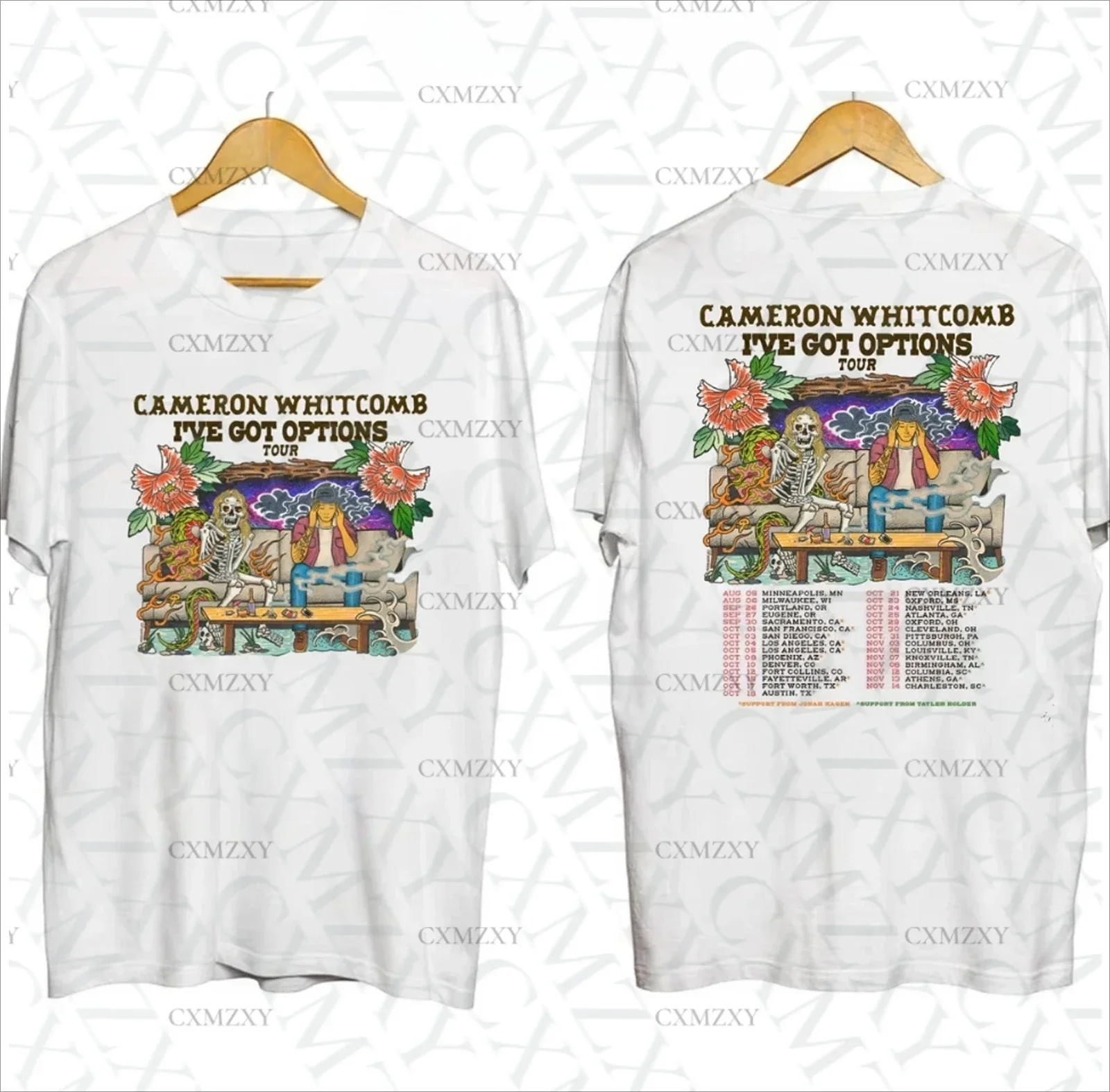 

Cameron Whitcomb Announces I've Got Options Tour 100% Cotton T shirt