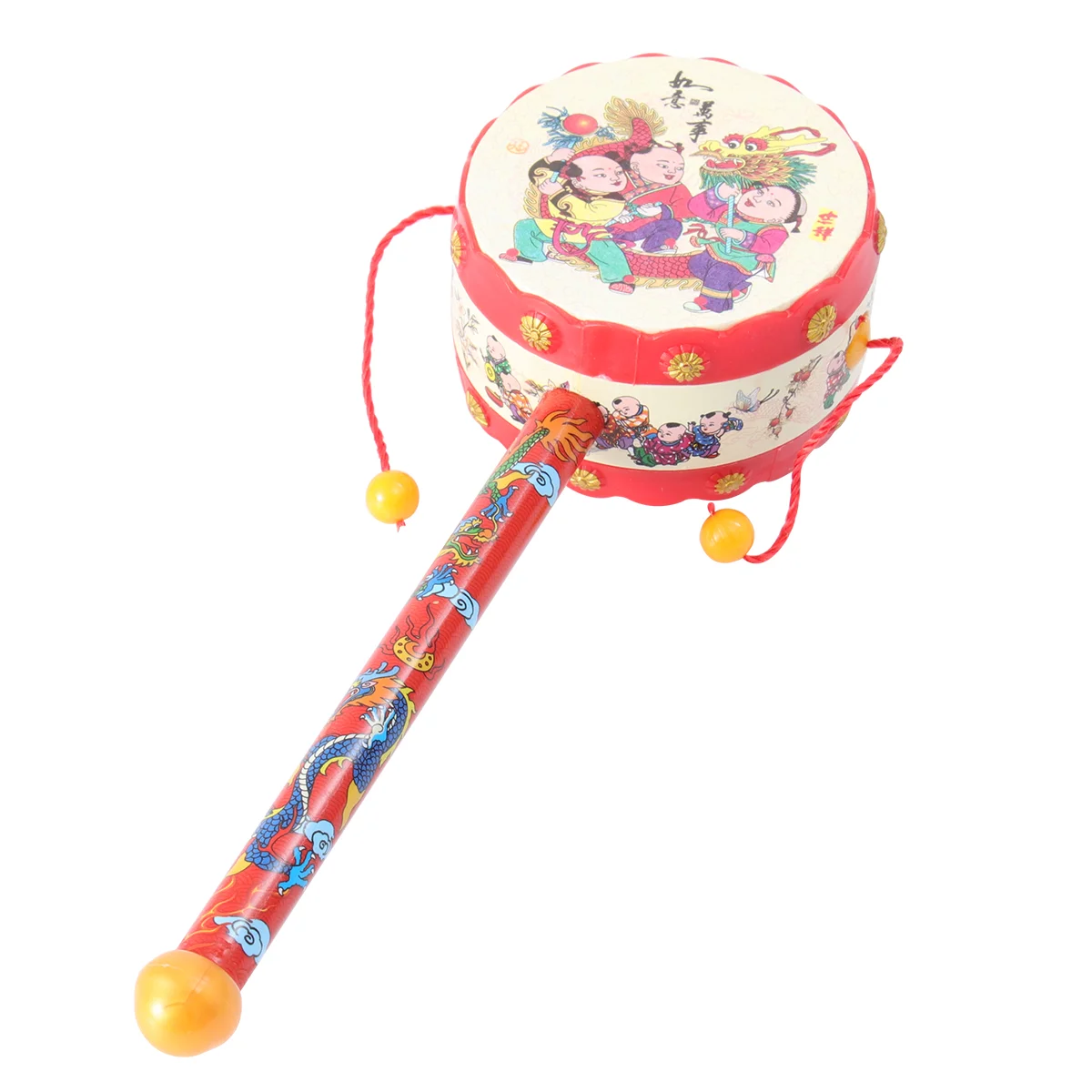 3 Pcs Handheld Bells Instruments Kıds Toys Kids Drum Rattle Baby Cartoon Musical Chinese Traditional